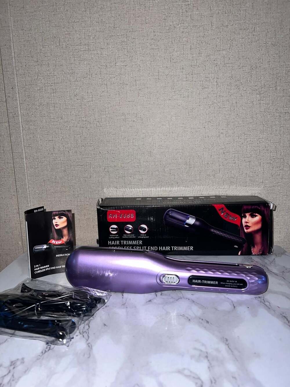 RH-6668 Cordless Split End Hair Trimmer Purple